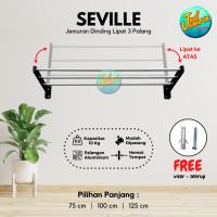 ราคา ราวตากผ้าติดผนังแบบพับได้อลูมิเนียม 1 เมตร / ราวตากผ้าติดผนังอลูมิเนียม 100 ซม. ทนต่อสนิม (24704333628)