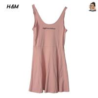 ราคา H&M มือสอง เดรส เหนือเข่า สีชมพูพาสเทล,สีเทา (3531492769)