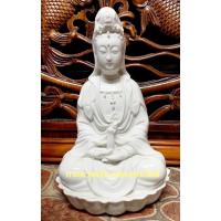 ราคา เจ้าแม่กวนอิม พระโพธิสัตว์กวนอิม ปางสมาธิ งานกระเบื้องฮกเกี้ยน สูง 8 นิ้ว (8214543098)