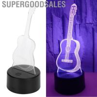 ราคา Supergoodsales กีตาร์ 3D Night Light LED 7 สี Nightlight สวิทช์โคมไฟตั้งโต๊ะ Home EY CA (26620822229)