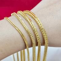 ราคา สร้อยคอทอง ความยาว 24 นิ้ว น้ำหนักเทียบเท่า 1, 2, 3 บาท ทองชุบ ลายผ่าหวายเหลี่ยมคั่นหัวจรวด พร้อมส่ง (43028222692)