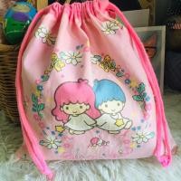 ราคา มือสอง• ถุงผ้าหูรูด Sanrio Little Twin Stars *มีเขียนชื่อ (42824984310)