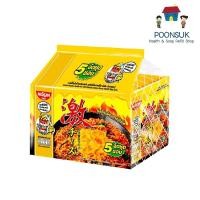 ราคา นิสชิน บะหมี่กึ่งสำเร็จรูป แบบแห้ง รสไก่เผ็ดเกาหลีชีส 60g x5ซอง มาม่า บะหมี่ (16497143344)