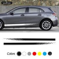 ราคา 2 ชิ้นรถสติกเกอร์ด้านข้างประตู Stripe Racing Decal สําหรับ Mercedes Benz A Class W117 C117 X117 CLA45 CLA180 CLA200 CLA220 CLA250 AMG (41127665389)