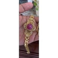 ราคา ข้อมือเพชรซีกทับทิมแท้ ลายเลส งานไมครอนสวยทน (22419081382)