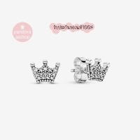 ราคา (ของแท้100%)แถมกล่อง Pandora silver earrings ต่างหูมงกุฎ (9194845580)