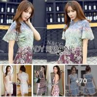 ราคา เดรส ชุดเซท งานป้าย Lady ribbon ป้ายห้อย ลดล้างสต๊อก (6117366091)