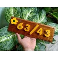 ราคา ป้ายบ้านเลขที่ไม้สักตัวเลขสีทอง (3722420438)