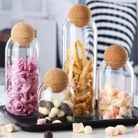 ราคา 1300ml High Borosilicate Transparent Glass Sealed Tank Round Storage Tank Grain Storage Tank Creative Kitchen Storage To (23383949038)