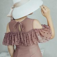 ราคา ชุดว่ายน้ำสาวอวบสุดหวานแอบเซ็กซี่เบาๆ XL-5XL (1853141665)