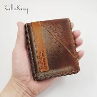 ราคา Collin Kacey A17 กระเป๋าสตางค์แฟชั่นใหม่ กระเป๋าสตางค์ผู้ชายหนังแท้ใบสั้น Genuine leather wallet (20295685518)