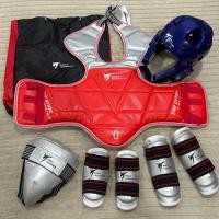 ราคา ชุดเกราะเทควันโด WORLD คนเตะทั้งชุด คุณภาพเยี่ยม หมวก สนับแขนขา ชุดป้องกัน Taekwondo Chest Head Gear Protector Sets (29487124580)