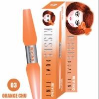 ราคา NIRIKO KISSES DUAL TINT N126 #ORANGE CHU สีส้ม นิริโกะ ลิป 2 ด้าน ลิปทินท์ และลิปกลอส (884926837)