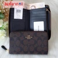 ราคา พร้อมส่ง COACH 88913 Medium Zip Around Wallet (21491819586)