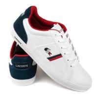 ราคา ของแท้100% รองลาคอส lacoste ลายธงชาติฝรั่งเศส Lacoste Shoes Europa in White (3518380232)
