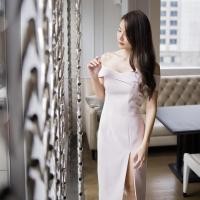 ราคา Camille Dress ชุดราตรี เกาะอก มีระบายอ้อมแขน สีชมพู (Pink) (9803789159)