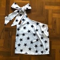 ราคา เสื้อไหล่เฉียง สีขาวลายดาว (2606620240)