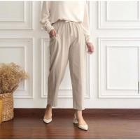ราคา Lula Pants กางเกงเอวสูงผ้าลินินผ้าลินินเอวยางยืด (44055795396)