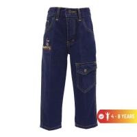 ราคา ใช่ กางเกงยีนส์สีน้ําเงินยาวสําหรับเด็กพร้อมงานปัก นักขี่จักรยาน 79 (55602174065)