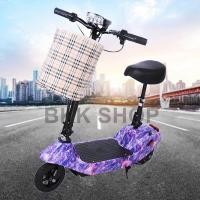 ราคา (ใหม่) สกู๊ตเตอร์ไฟฟ้า Electric Scooter 24V ไฟหน้า LED จักรยานไฟฟ้า สกูดเตอร์ไฟฟ้า E-Scooter มอเตอร์ 350W (18335000503)
