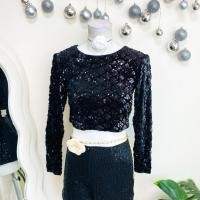 ราคา ไซด์ S แบรนด์ midnight doll แท้ 100%เสื้อ ทรงครอป ผ้ากำมะหยี่ งานเกล็ดวิบวับ สีดำสนิท ใส่ออกงาน ชุดออกงาน ชุดปาร์ตี้(b) (24436632217)