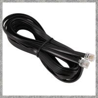 ราคา 6P6C RJ11 โทรศัพท์ Extension Fax Modem Cable Line ความยาว 5M สีดํา (47202975655)