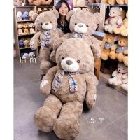 ราคา ตุ๊กตาหมีขนกุหลาบผูกผ้าพันคอที่แขนปัก Gift for you ขนาด 1.1 เมตร 1.3 เมตร และ 1.5 เมตร (สีน้ำตาล) (880096521)