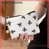 ราคา Uothhasome กระเป๋าเครื่องสําอางสําหรับเดินทาง, Quilted Little Bow Cotton Makeup Bag, Portable Large- Capacity Girls Make Up Organizer for Women (28778171985)
