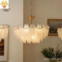 ราคา โคมระย้าแก้วขนนกหรูหราสไตล์ฝรั่งเศสย้อนยุคห้องนอนแบบอเมริกันห้องรับประทานอาหารห้องรับแขกการศึกษาโคมระย้าสำหรับเด็กผู้หญิ (25416576756)