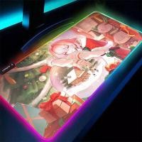 ราคา RGB แผ่นรองเมาส์ยาง PC อุปกรณ์เสริมสําหรับเล่นเกมคอมพิวเตอร์ Mousepad LED แล็ปท็อป Honkai Star Rail มีนาคม 7th โต๊ะ Gamer คีย์บอร์ด Pad (57054929499)