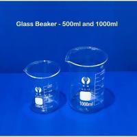 ราคา บีกเกอร์ แก้ว ขนาด 500ml and 1000ml Glass Beaker (Borosilicate Glass) (9063180754)