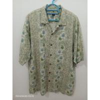 ราคา รอบอก46" ไซส์M ฮาวายมือสองusa กระดุมกะลา ผ้าไหม100% tommy bahama (24772371006)