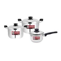 ราคา ZEBRA ชุดหม้อ 16, 18 และ 20 ซม. ZEBRA HOMEY 6 ชิ้น เครื่องครัวและอุปกรณ์ เครื่องครัว COOKWARE SET 16CM, 18CM AND 20CM ZE (28573942954)