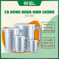 ราคา ถ้วยตวงมีเส้นสีดํา ฝาปิด ความจุ 500ml - 1L - 2L - 3L5 - 5L พลาสติกใส Mixmore (43313518243)