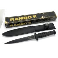 ราคา มีดใบตาย Rambo VI ขนาด 12 นิ้ว (30.5 ซม.) มีดโบวี่แรมโบ้ 6 พร้อมซองมีดหนังร้อยเข็มขัดสำหรับเก็บมีด (10047844188)