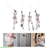 ราคา Charmantcc Trend Bowknot Phone Charm สําหรับผู้หญิงลูกปัดพวงกุญแจกระเป๋ากระเป๋าเป้สะพายหลังกระเป๋าสตางค์ (53202911367)