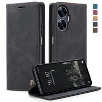 ราคา ซองหนังสําหรับ OPPO Realme C55 พร้อมซองใส่นามบัตรหนัง eco กระเป๋าสตางค์หนังโทรศัพท์ (41977908115)