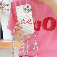ราคา จัดส่งภายใน24ชมBarbie doll การ์ตูน หวานสวย case for iphone 11 14 พร้อมโซ่ สีเงิน เส้นขอบโปร่งใส สีชมพู 12 13 pro max (22550318236)