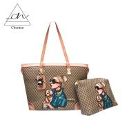 ราคา Cheritan กระเป๋าเซต 2ใบ รุ่นD5-2 กระเป๋าแม่ลูก สกรีนลายกาก้า เชอริตัน (7814001411)