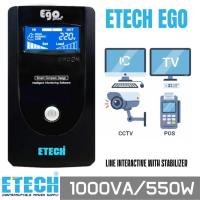 ราคา ETECH ego plus UPS 1000VA 1000VA/550W เครื่องสำรองไฟ |CCTV2-8|2Y Warranty 2 years warranty (42777717119)