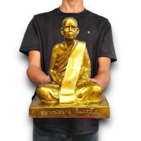 ราคา หลวงพ่อผาง สีทองเก่า ขนาด 5 นิ้วสูง 7 นิ้ว เนื้อเรซิ่น LK09 (28326562607)