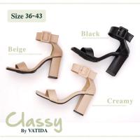 ราคา VATIDA ( In stock ) รองเท้าส้นสูงผู้หญิง รัดข้อเท้าสไตล์เกาหลี ใส่สบาย รุ่น Classy (VTD-046) (28025435517)