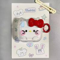 ราคา โบว์เคสป้องกัน Hello Kitty สำหรับ AirPods 4/3/2/1 และ AirPods Pro2 เคสหูฟังไร้สาย Bluetooth ซิลิโคน (28383820371)
