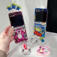 ราคา ใหม่Lotso Alien Toystory Toy Story Pink Bear Case Samsung Z Flip 6 5 4 3 with Card Pocket and Chain Cute ZFLIP6 Z Flip 5 Z Flip 4 Z Flip 3 FLIP6 FLIP5 FLIP4 FLIP3 (45955746100)