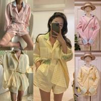 ราคา Set2ชิ้น✨เซ็ทลายสก็อต✨เสื้อเชิ้ตแขนยาวผ้าอัดยับ+กางเกงขาสั้นกุ๊นขอบ✨เกาหลีมากป้ายU2 (10020852082)