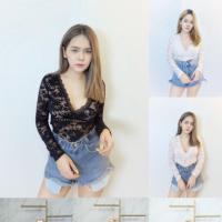 ราคา บอดี้สูทแขนยาว​ ลูกไม้​ ป้ายNICHA (7938985326)