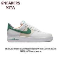 ราคา ♞ของแท้ 100% Nike Air Force 1 Low Embedded White Green Black AGD (41153677370)