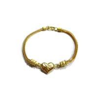 ราคา TANITTgemsสร้อยข้อมือทองเหลืองแท้ลายสี่เสาประดับหัวใจ (สีทอง) (216637761)