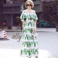 ราคา ฟรี EMS ชุดเดรสยาว งานป้าย Lady Ribbon Thailand เสื้อผ้าแฟชั่นผู้หญิง Dress Size M สีเขียว พร้อมส่งสวยเหมือนแบบ (1081464748)