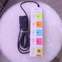 ราคา ปลั๊กไฟบ้านบวกช่อง usb สายยาว 5 เมตร 4 ช่องเสียบ 2 USB ปลั๊ก 3 ตา (19392455631)